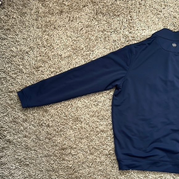Peter Millar Navy Quarter-Zip CT&CC Logo Pullovers Size Large - Picture 8 of 11